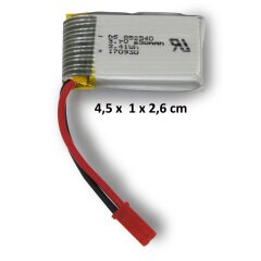 Akku JQC Lipo 3,7V 650mAh 2,41Wh