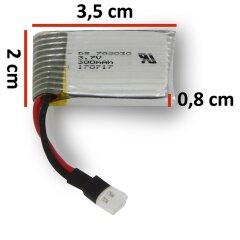 Battery AX8 Lipo 3,7V 300mAh 1,11Wh